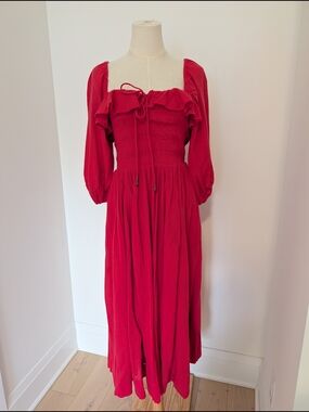 Free People Oasis Midi Dress In Sold Out Cha Cha Cherry